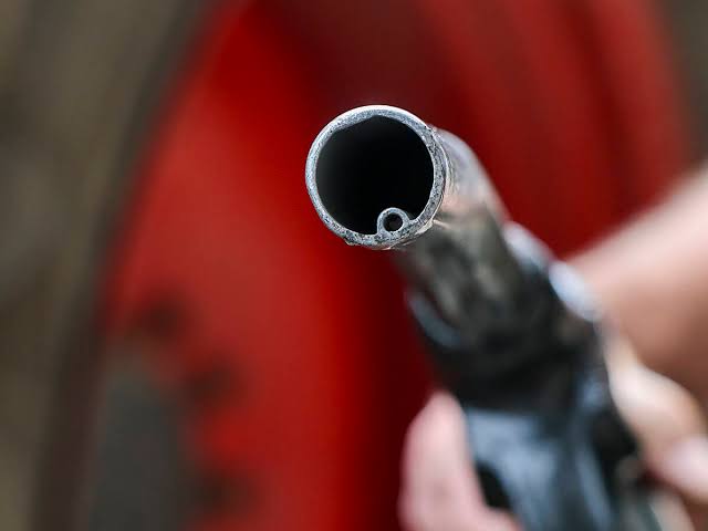Close-up of a fuel pump nozzle